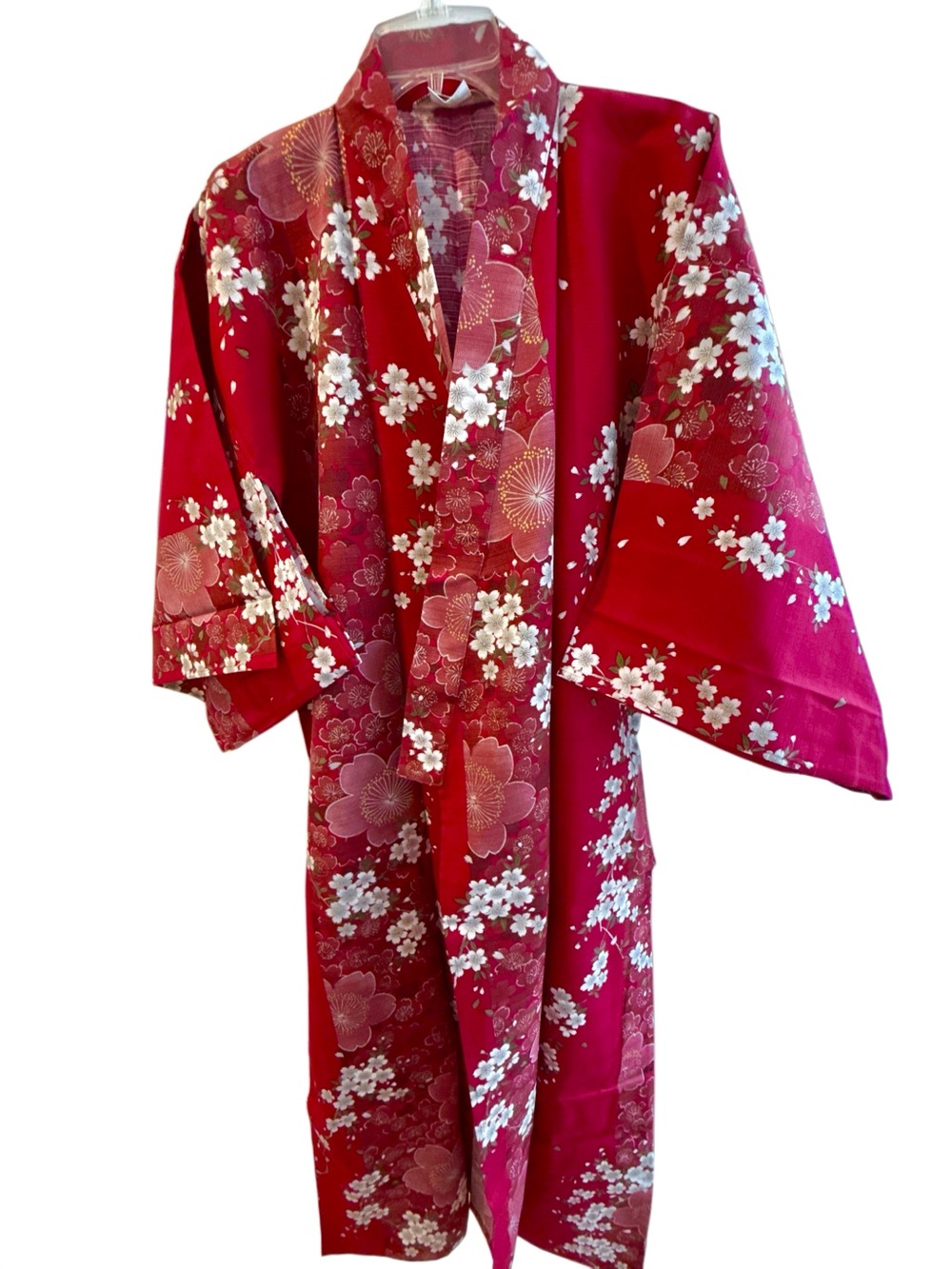 AUTHENTIC JAPANESE FLORAL COTTON KIMONO/TUKATA ROBE-NEW IN PACKAGE! - Picture 4 of 7